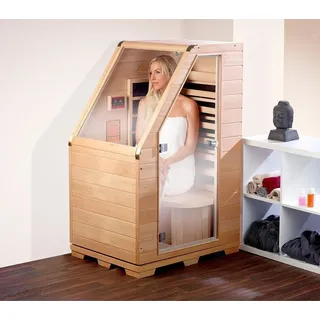 Newgen Medicals Kompakte Infrarot-Sitzsauna aus Hemlock-Holz, 760 W, 0,62 m2
