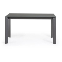Tisch Axis ausziehbar 140 (200) cm graues Glas und graphit Beine