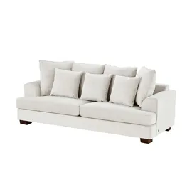 Soho Couch Webstoff 3-Sitzer Weiß