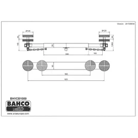 BAHCO BH1CB1000 Querträger für Wagenheber BH12000 BH13000