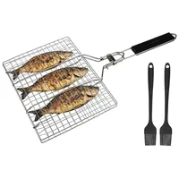 Rosenstein & Söhne Grillkorb Faltbar Edelstahl Silber