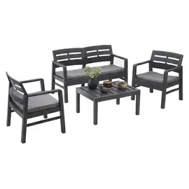 Dmora Outdoor-Lounge-Set 7-tlg. Anthrazit