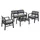 Dmora Outdoor-Lounge-Set 7-tlg. Anthrazit
