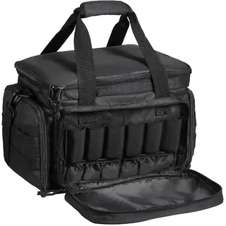 Vevor Weiches Pistolenetui für 4 Pistolen, Handfeuerwaffenetui mit 3 abnehmbaren Blenden und 6 Magazinen, Schusswaffenetui, Pistolentasche für den Jagdschießstand im Freien, Pistolenetui mit einzelnem Schultergurt, Outdoor-Aktivität