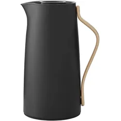 Stelton Isolierkanne Emma 1200 ml Edelstahl Mat Black 1,2 l