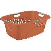 Rotho Wäschekorb Flowers 50 L coral clay