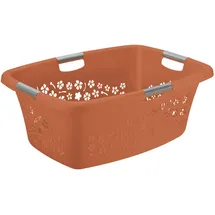Rotho Wäschekorb Flowers 50 L coral clay