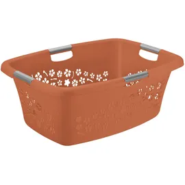 Rotho Wäschekorb Flowers 50 L coral clay