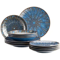 Mäser Tafelservice, Steinzeug Aquamarine Blau