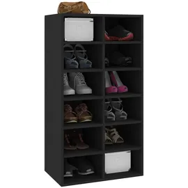 vidaXL Schuhregal 54 x 100,5 x 34 cm schwarz