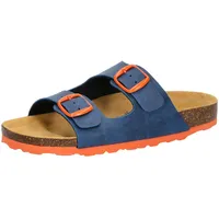 LICO Bioline Kids Pantoletten, Blau/Orange, 35 EU