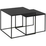Uno Couchtisch 2er Set ¦ schwarz