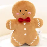 Ancsttu Lebkuchenmann Kissen, Weihnachten Lebkuchenmann Kuscheltier Plüschtiere, Lebkuchen Wurfkissen Weihnachts Deko, Weihnachtskissen Lebkuchenmann Plüschpuppe Für Kinder Erwachsene, 17cm