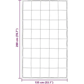 vidaXL Sommerdecke Silber 200 cm Satin und Mikrofaser