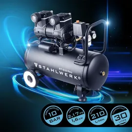 STAHLWERK Kompressor 10 bar 2,1 PS 1,6 kW 210 l/min 30 l