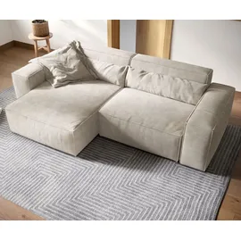 DeLife Ecksofa Sirpio XL 270x170 cm Cord Beige Recamiere variabel, Ecksofas