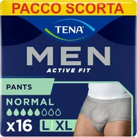 2 Packs Tena Pants Active Fit Normal Tg. L/XL Grau Mann 8 Stücke