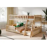Kids Collective Etagenbett Kids Collective 120 x 200 cm Kiefer massiv natur beige