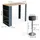 Vicco Bartisch-Set 117 x 57 cm Eiche/Braun
