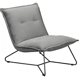 ed exciting design Sessel »Vico« mit Design-Gestell aus schwarzem Metall, in Cord grau