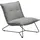 ed exciting design Sessel »Vico« mit Design-Gestell aus schwarzem Metall, in Cord grau