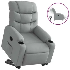vidaXL Relaxsessel mit Aufstehhilfe Elektrisch 147 x 80,5 x 0 cm Hellgrau