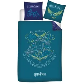 HARRY POTTER Blason Blau 140 x 200 cm + 63 x 63 cm