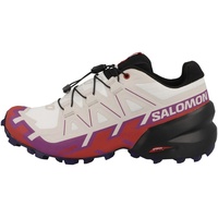 Salomon Speedcross 6 Damen white/sparkling grape/fiery red 40