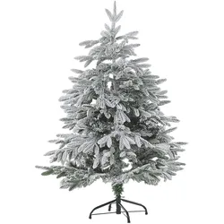 Künstlicher Weihnachtsbaum schneebedeckt 120 cm weiß BASSIE