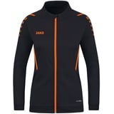 Polyesterjacke Damen schwarz/neonorange 34