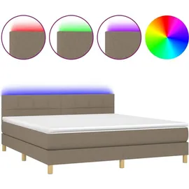 vidaXL Boxspringbett 160 x 200 cm Taupe