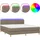 vidaXL Boxspringbett 160 x 200 cm Taupe