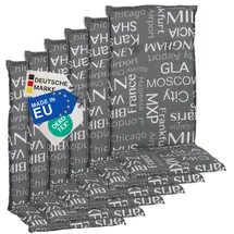 nyvi Hochlehner Auflage 118 x 50 x 5 cm unifarben 6 St.