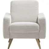 exxpo - sofa fashion Sessel EXXPO - SOFA FASHION "Samso, Loungesessel", beige, B:82cm H:87cm T:80cm, 100% PES, Sessel, Sessel, elegant und bequem, aktueller Cord Bezug