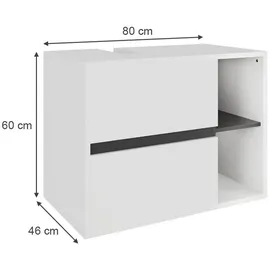 Vicco Waschbeckenunterschrank, Viola, 80 x 60 cm