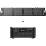 EcoFlow Offgrid-Set - mit mobilem Solarpanel 110W + tragbarer Powerstation RIVER 3 USV (300W, 245Wh)