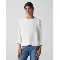 Opus Sweatshirt mit Strukturmuster Modell SINNI Offwhite, 40