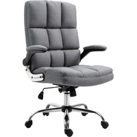MCW Bürostuhl MCW-J21, Chefsessel Drehstuhl Schreibtischstuhl, höhenverstellbar Stoff/Textil grau
