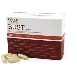 500COSMETICS BUST PILLS, Kapseln zur Straffung und Vergrößerung der Brüste Unique weiß/braun