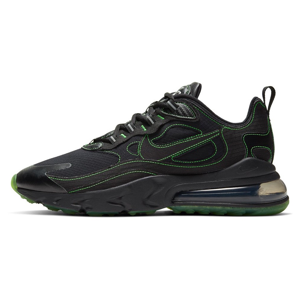 air max 270 react trainers black electric green