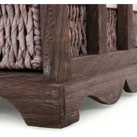 Mendler Kommode und Sitzbank mit 5 Schubladen 45 x 77 x 36 cm Braun