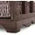 Mendler Kommode und Sitzbank mit 5 Schubladen 45 x 77 x 36 cm Braun