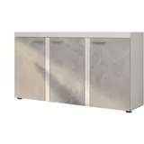 masseno Sideboard, RITMO 149x40x82 cm mit 3 Türen Weiß