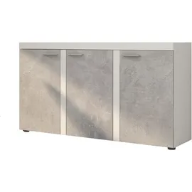 masseno Sideboard, RITMO 149x40x82 cm mit 3 Türen Weiß