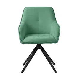 ML-Design Esszimmerstühle drehbar 2er Set Textil Webstoff Grün Wohnzimmerstuhl