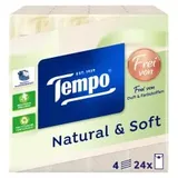 Tempo natural & soft Taschentücher 830467 , 1 Packung = 24 x 9 Tücher = 216 Tücher
