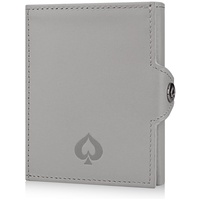 AceStudios Slim Wallet - Geldbörse Herren & Damen für 10 Karten - Geldbeutel klein mit RFID Blocker - Premium Portmonee Herren - Geldbeutel Herren mit Münzfach - Kartenetui (Grau)