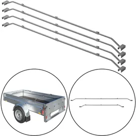 Preiswert & Gut 4x Flachplanenbügel verstellbar 152–220 cm Planenhalter Anhänger aus Stahl