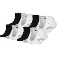 Puma Socken-Sets 12er Pack Schwarz/Weiß/Grau 39-42