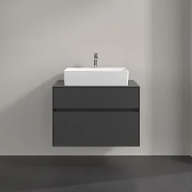 Villeroy & Boch Waschtischunterschrank 2 Auszüge 80 x 54,8 x 50 cm Graphit